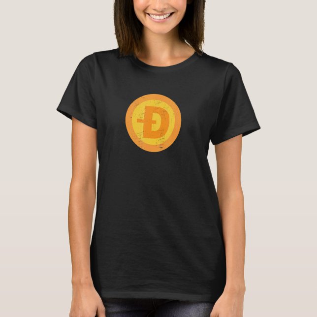 Dogecoin Distressed T-Shirt (Front)