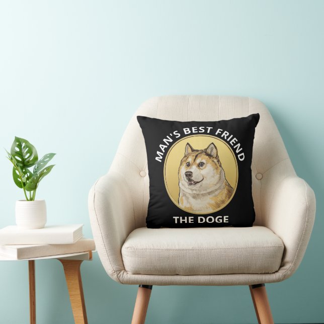 Dogecoin Dog Personalised Cushion (Chair)