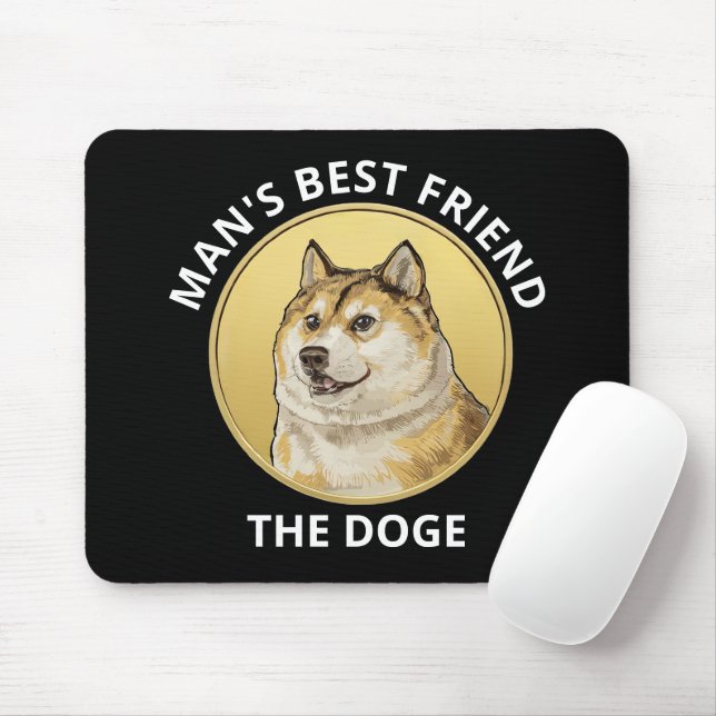 Dogecoin Dog Personalised Mouse Pad (With Mouse)