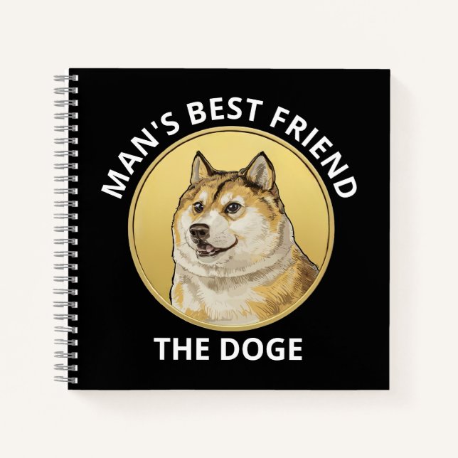 Dogecoin Dog Personalised Notebook (Front)