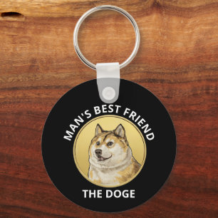 Dogecoin Dog Personalized Key Ring