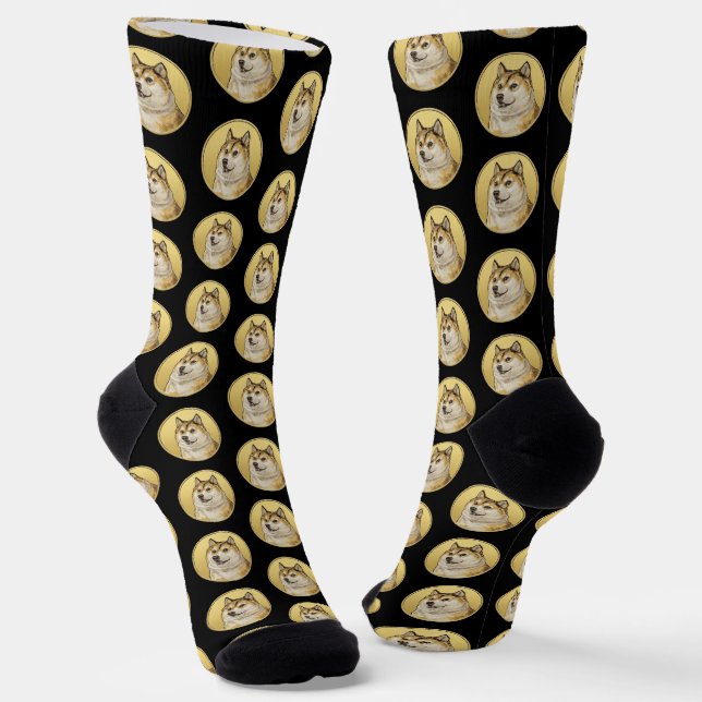 Dogecoin Dog  Socks (Angled)