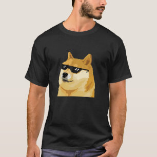 Dogecoin Dog With Sunglasses Cryptocurrency T-Shirt