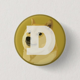 Dogecoin DOGE 3 Cm Round Badge
