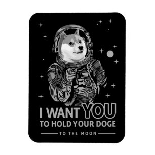 Dogecoin Doge I Want You To The Moon Crypto Funny Magnet