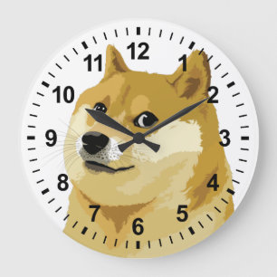 Dogecoin Doge To The Moon Stock Market Crypto Hodl Large Clock