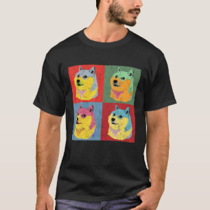 Dogecoin Funny Pop Art Style For Men And Woman T-Shirt