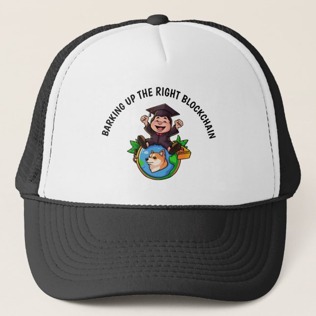 Dogecoin Graduation Trucker Hat (Front)