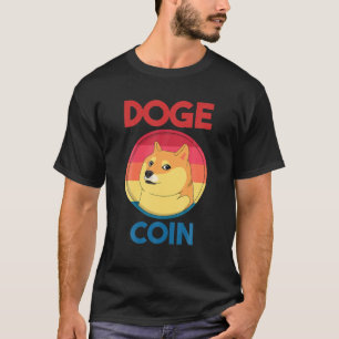 Dogecoin Moon Dab Cryptocurrency Bitcoin Funny Dog T-Shirt