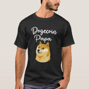 Dogecoin Papa Doge Hold Funny Doge Crypto Meme Dog T-Shirt