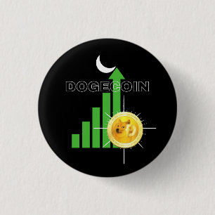 Dogecoin to the Moon Crypto 3 Cm Round Badge