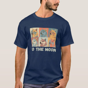 Dogecoin To The Moon Crypto Meme Coin Shiba DOGE T T-Shirt