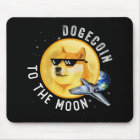 Dogecoin To The Moon Funny Cryptocurrency Meme