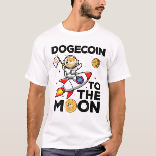 Dogecoin To The Moon Funny Doge Coin HODL Crypto T-Shirt