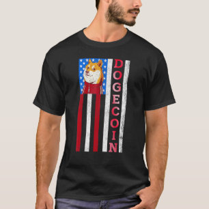 Dogecoin Us Flag Doge Cryptocurrency Crypto For Me T-Shirt