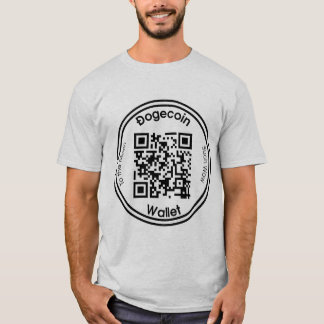 Dogecoin Wallet QR Code Round T-Shirt