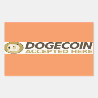 DOGECOINS BUSINESS RECTANGULAR STICKER