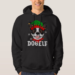Dogelf Boston Terrier Dog Funny Ugly Christmas Swe Hoodie