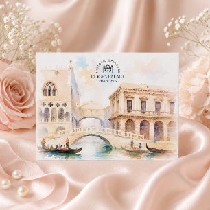 Doge's Palace in Venice, Italy   Landscape Travel Holiday Postcard