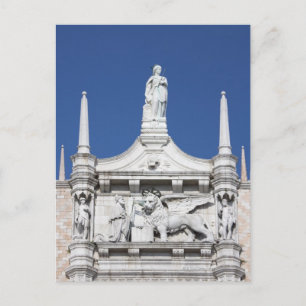 Doges' Palace with Statue of the Doge before the Postcard