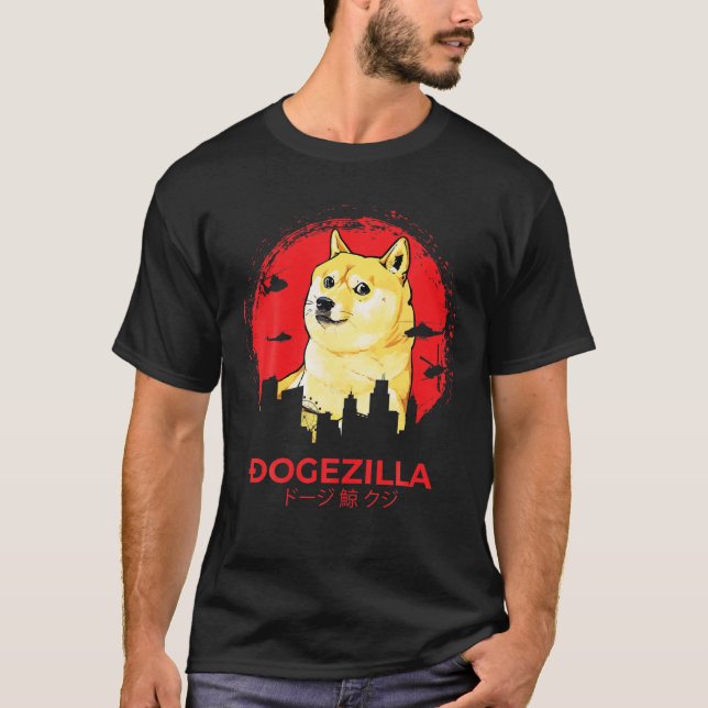 Dogezilla Doge Coin Crypto Hodl Dogecoin Cool T-Shirt (Front)