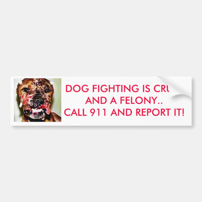 dogfightingrev, DOG FIGHTING IS CRUELAND A FELO... Bumper Sticker (Front)