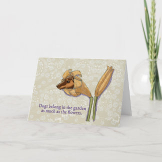 Dogflower greeting card