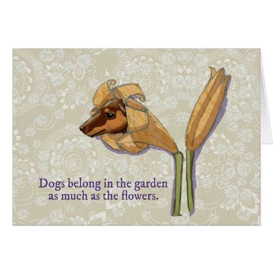 Dogflower greeting card