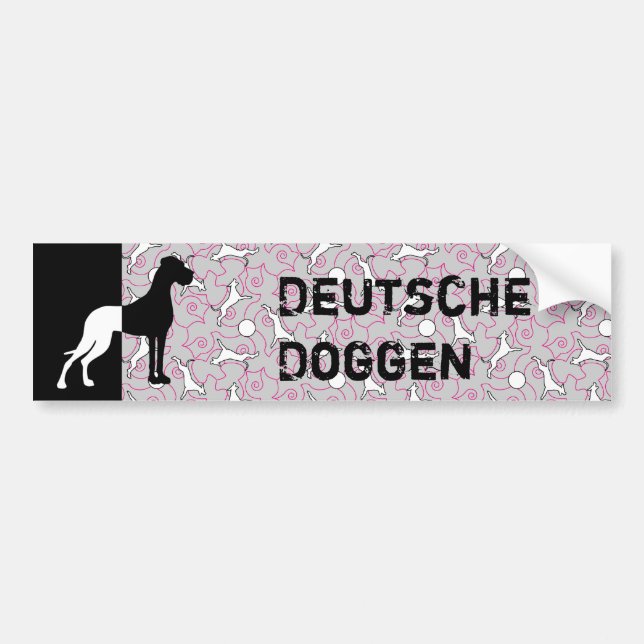 Doggen Autoaufkleber Bumper Sticker (Front)