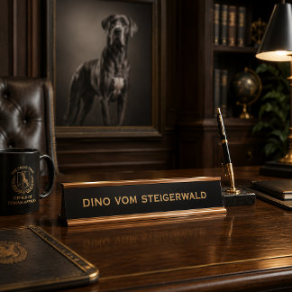 Doggen Desk Name Plate