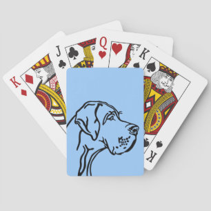 Doggen Kopf Zeichnung Playing Cards