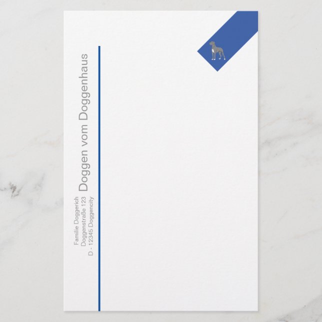 Doggen Notizpapier Stationery (Front)