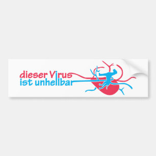 Doggen Virus Aufkleber (german only) Bumper Sticker