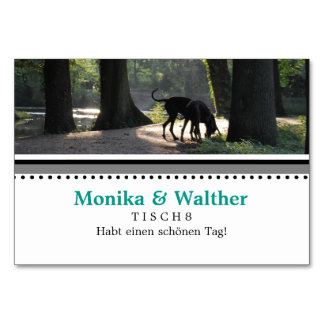 Doggenfoto Tischkarten Table Number