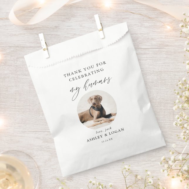 Doggie Bag Dog Thank You Wedding Favour Bags (Clipped)