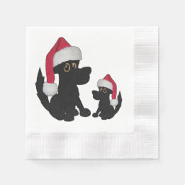 Doggie Christmas Hat Napkin
