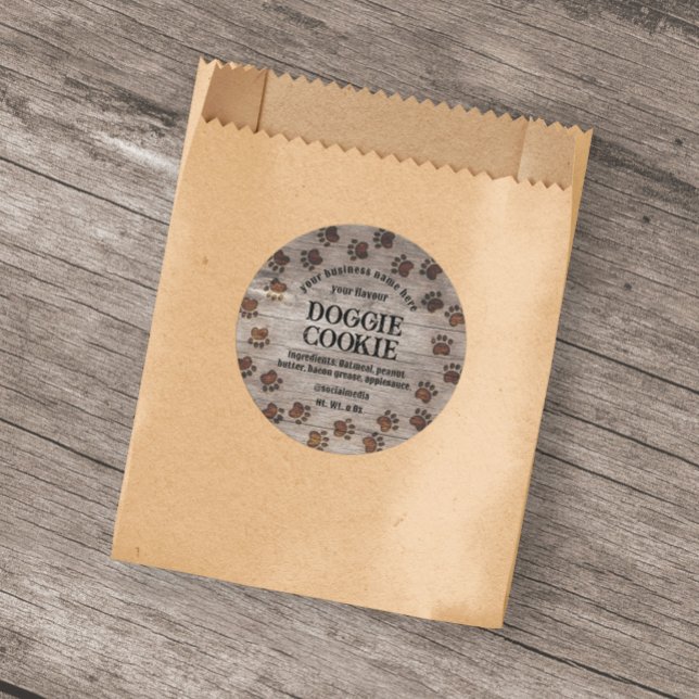 Doggie cookie western wilderness  classic round sticker (Creator Uploaded)