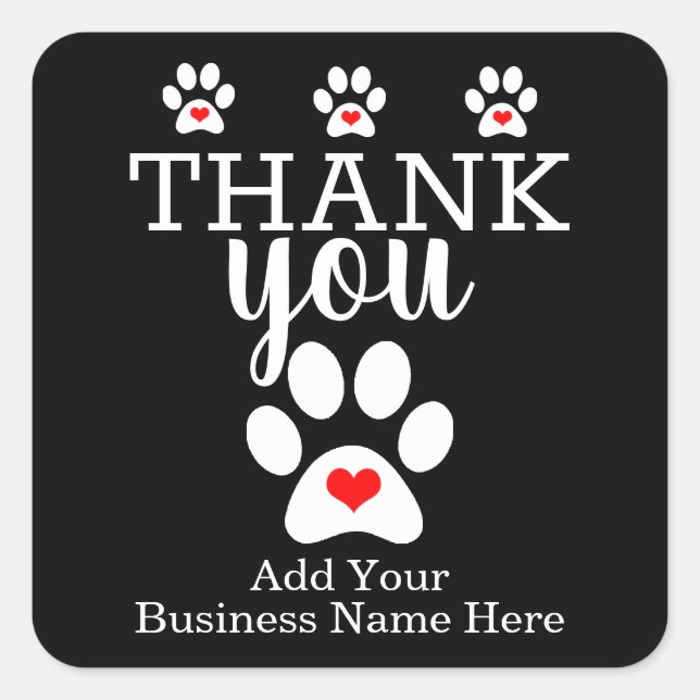 Doggie Day Care | Custom Thank You Stickers (Front)