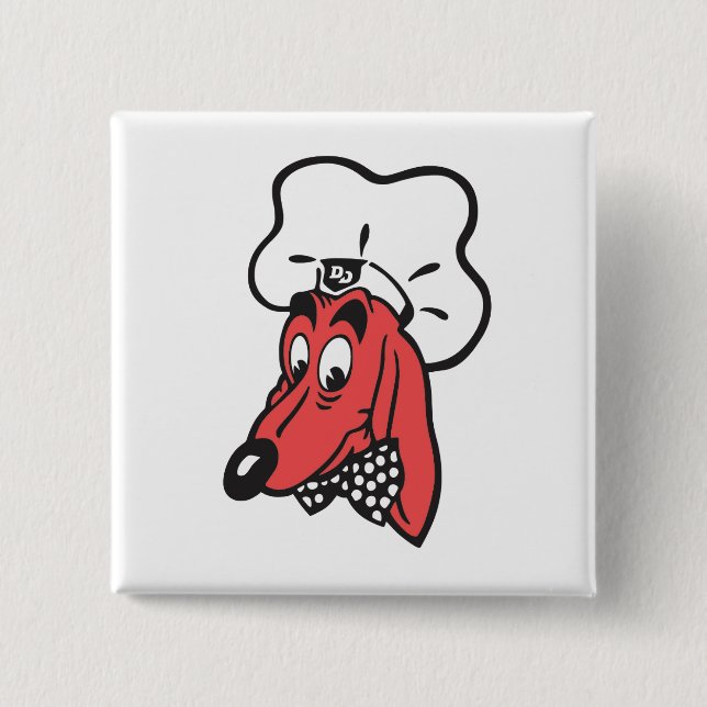 DOGGIE DINER Logo Magnet 15 Cm Square Badge (Front)