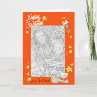 doggie greeting holiday card