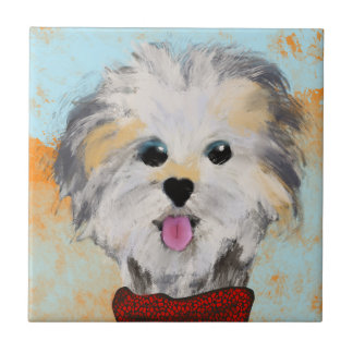 Doggie in turtleneck ceramic tile