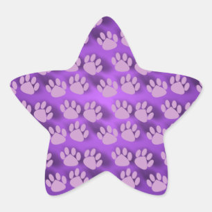 Doggie paws star sticker
