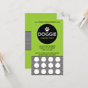 DOGGIE stripe stamp card