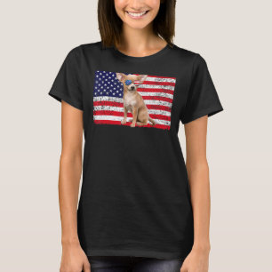 Doggie Usa Dog Owner Usa Chihuahua Usa Flag T-Shirt