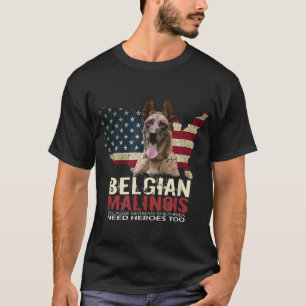 Doggie USA Dog Owner USA Lover Belgian Malinois Fu T-Shirt
