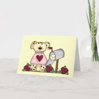 Doggie Valentine's Day Tshirts and Gifts Holiday Card