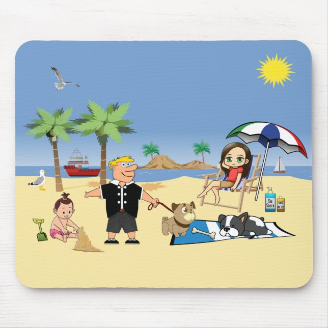 Doggone Beachy Mouse Pad (Front)