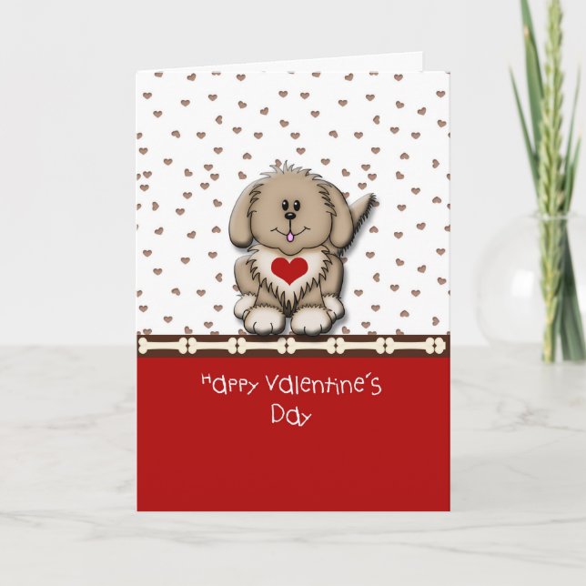 Doggone Happy Valentine's Day Holiday Card (Front)