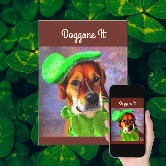 Doggone It Cute Dog Saint Patrick's Day Custom  Holiday Card (Creator Uploaded)
