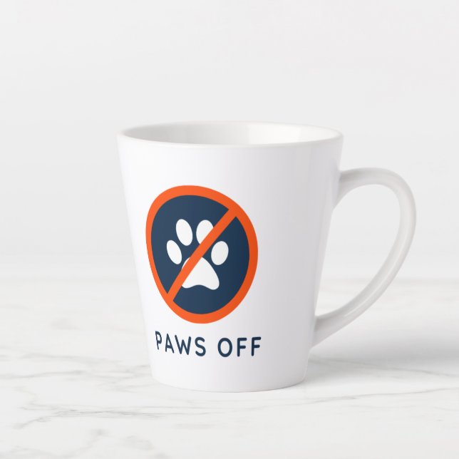 DogGoneIt - Paws Off- 12 oz Latte Mug (Right)